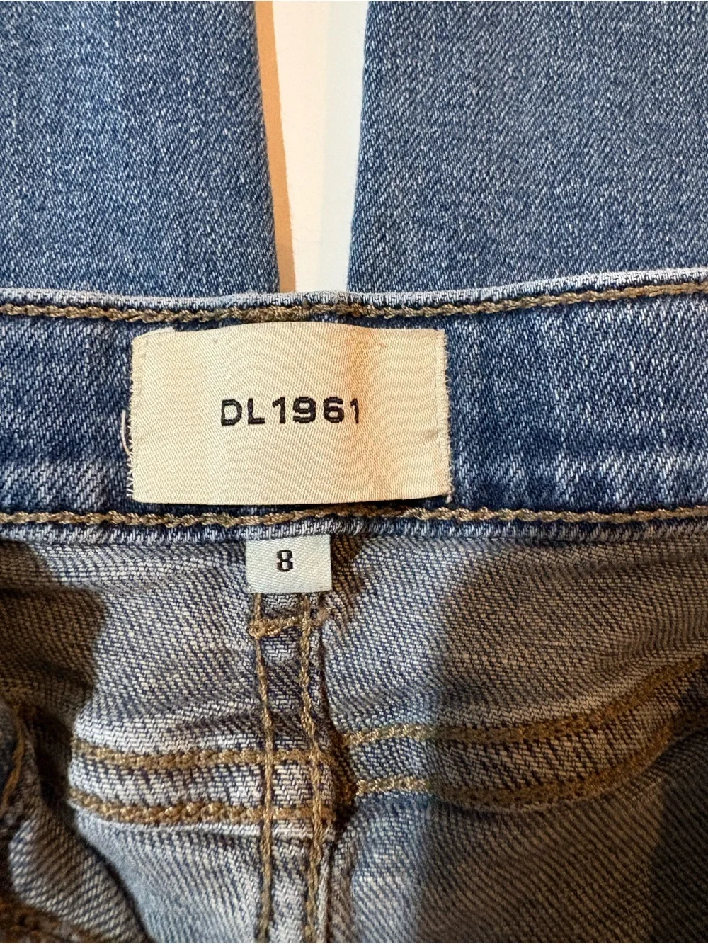 Girls DL1961 Medium Blue High-Rise Wide-Leg Jeans with Raw Hem